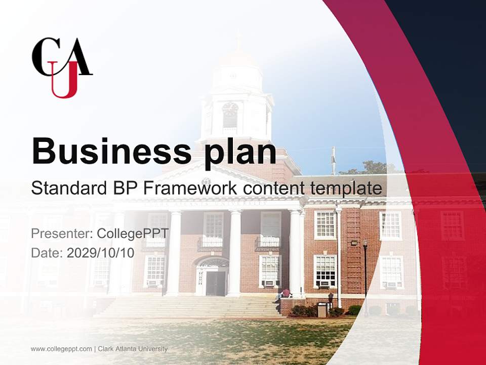 Clark Atlanta University Competition/Entrepreneurship Contest PPT Template4:3 ratio PPT effect preview image9