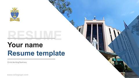 Christ the King Seminary Resume PPT Template