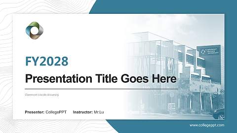 Claremont Lincoln University Academic Presentation/Research Findings Report PPT Template