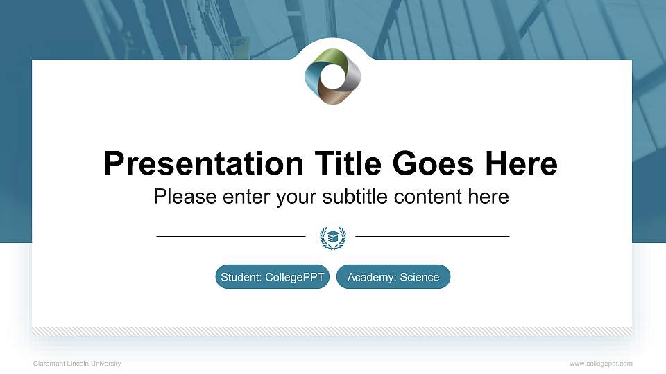 Claremont Lincoln University National Scholarship Defense PPT Template16:9 ratio PPT effect preview image