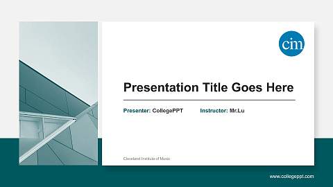 Cleveland Institute of Music General Purpose PPT Template