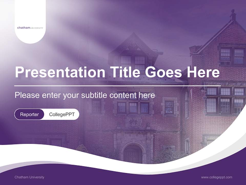 Chatham University Lecture Sharing and Networking Event PPT Template4:3 ratio PPT effect preview image4