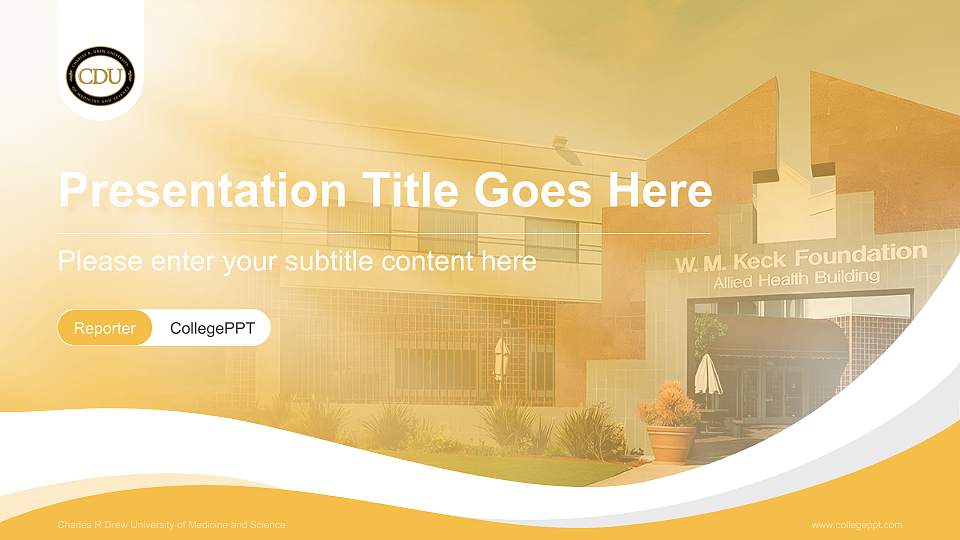 Charles R Drew University of Medicine and Science Lecture Sharing and Networking Event PPT Template16:9 ratio PPT effect preview image