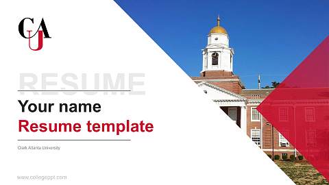 Clark Atlanta University Resume PPT Template
