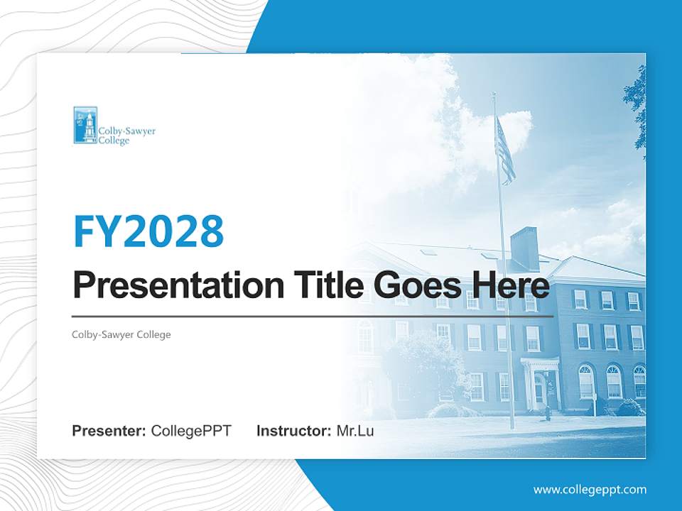 Colby-Sawyer College Academic Presentation/Research Findings Report PPT Template4:3 ratio PPT effect preview image5