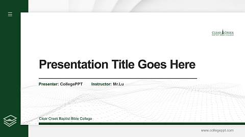 Clear Creek Baptist Bible College Thesis Proposal/Graduation Defense PPT Template