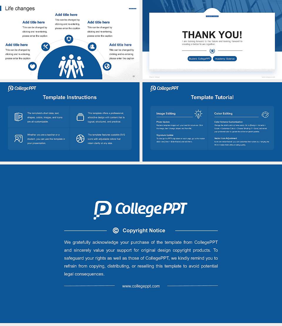 Charter College National Scholarship Defense PPT Template16:9 ratio PPT effect preview image4