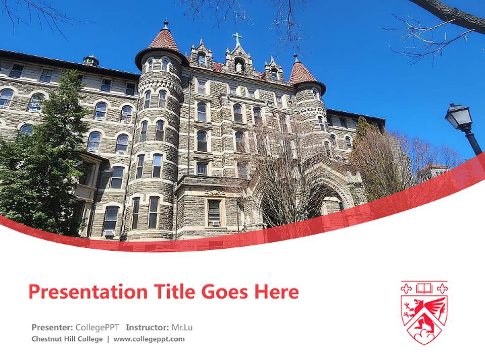 Chestnut Hill College Course/Courseware Creation PPT Template4:3 ratio PPT effect preview image5