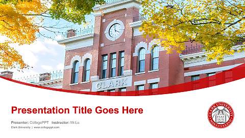 Clark University Course/Courseware Creation PPT Template