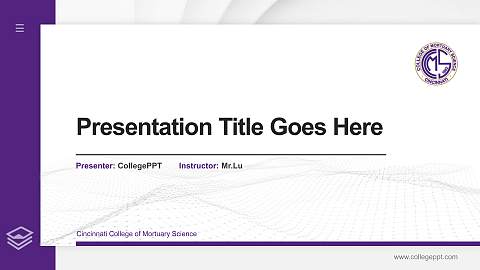 Cincinnati College of Mortuary Science Thesis Proposal/Graduation Defense PPT Template