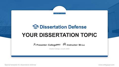 Charter College Graduation Thesis Defense PPT Template