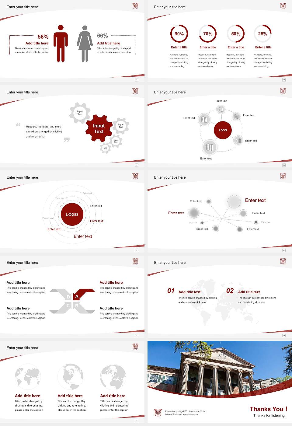 College of Charleston Course/Courseware Creation PPT Template16:9 ratio PPT effect preview image4