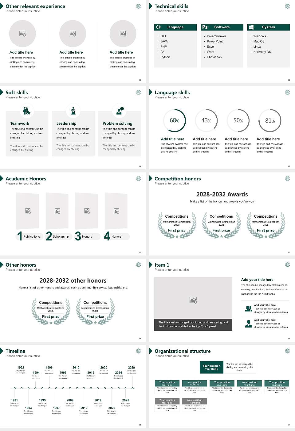 Clarkson University Resume PPT Template16:9 ratio PPT effect preview image3