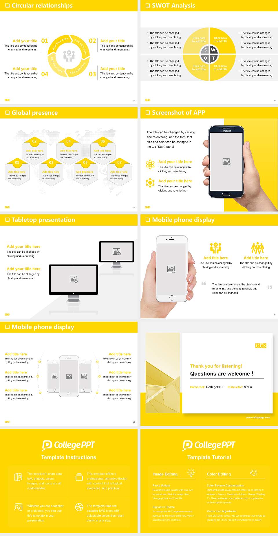 College for Creative Studies General Purpose PPT Template4:3 ratio PPT effect preview image5