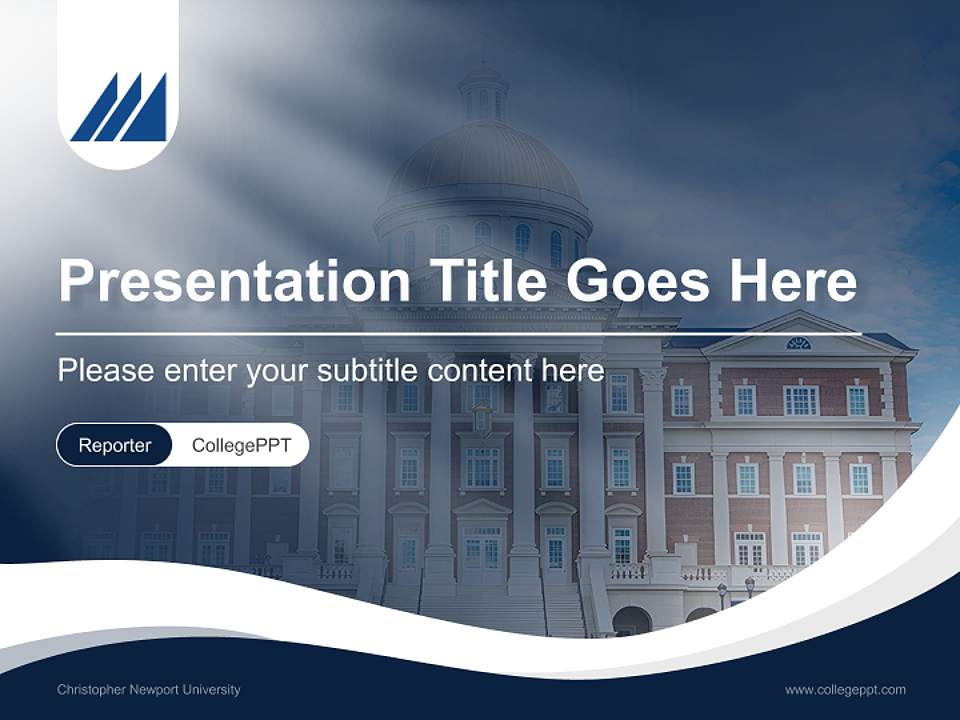 Christopher Newport University Lecture Sharing and Networking Event PPT Template4:3 ratio PPT effect preview image4
