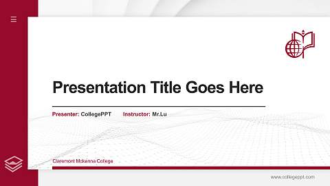 Claremont Mckenna College Thesis Proposal/Graduation Defense PPT Template