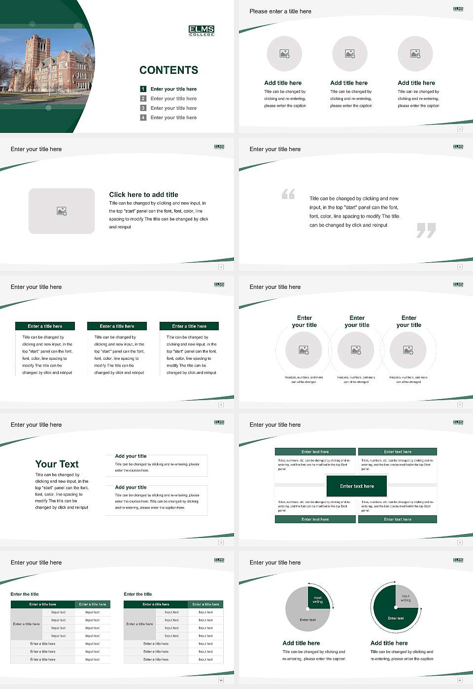 College of Our Lady of the Elms Course/Courseware Creation PPT Template16:9 ratio PPT effect preview image2
