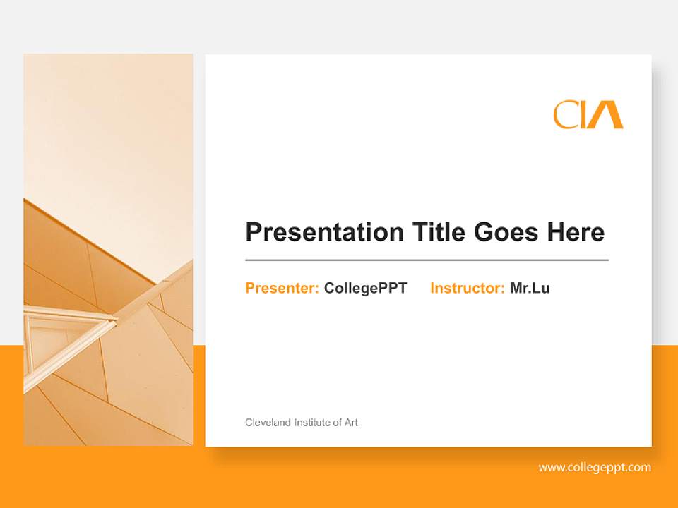 Cleveland Institute of Art General Purpose PPT Template4:3 ratio PPT effect preview image6
