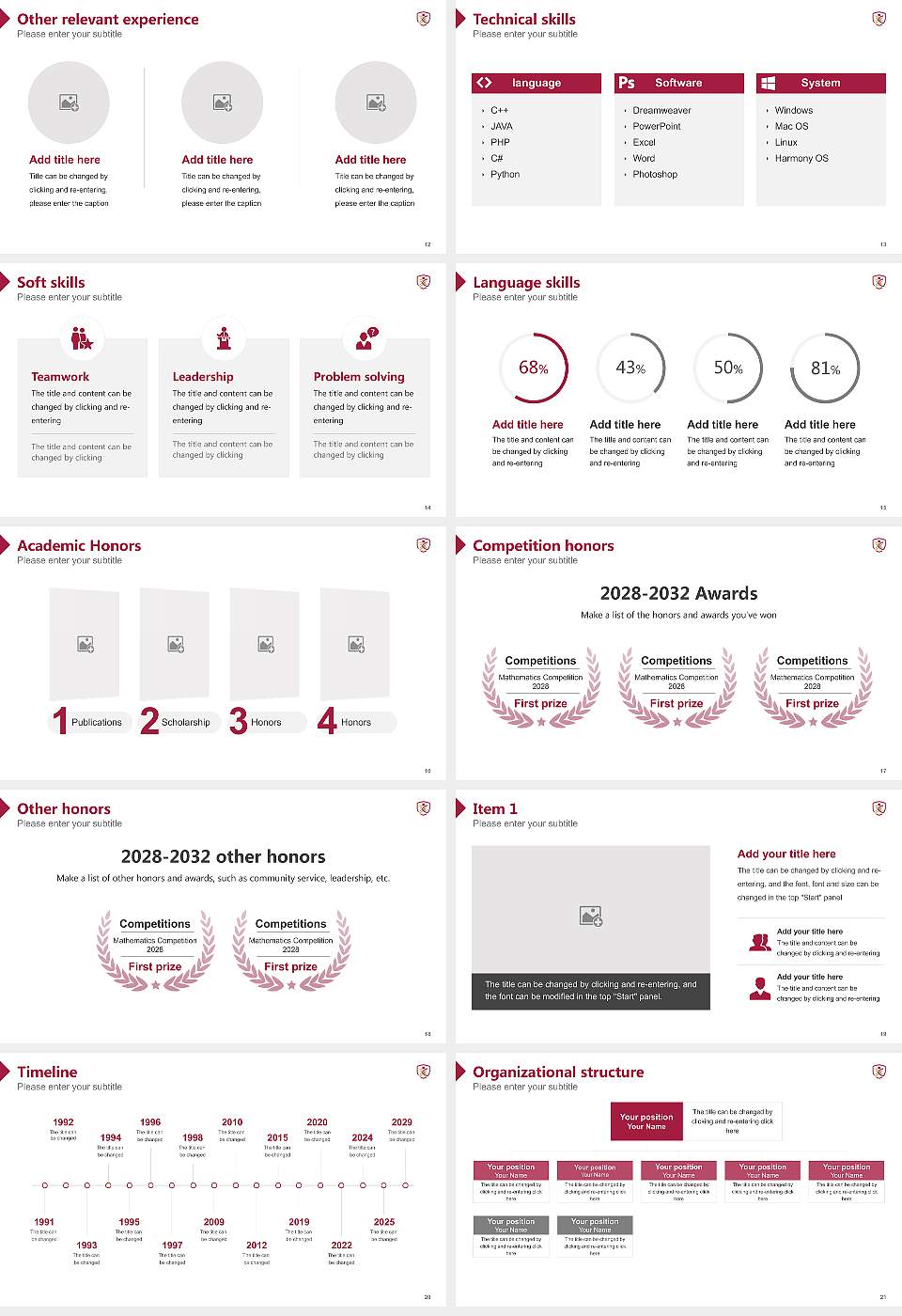 Cleveland University-Kansas City Resume PPT Template16:9 ratio PPT effect preview image3
