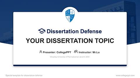 Cheyney University of Pennsylvania Graduation Thesis Defense PPT Template