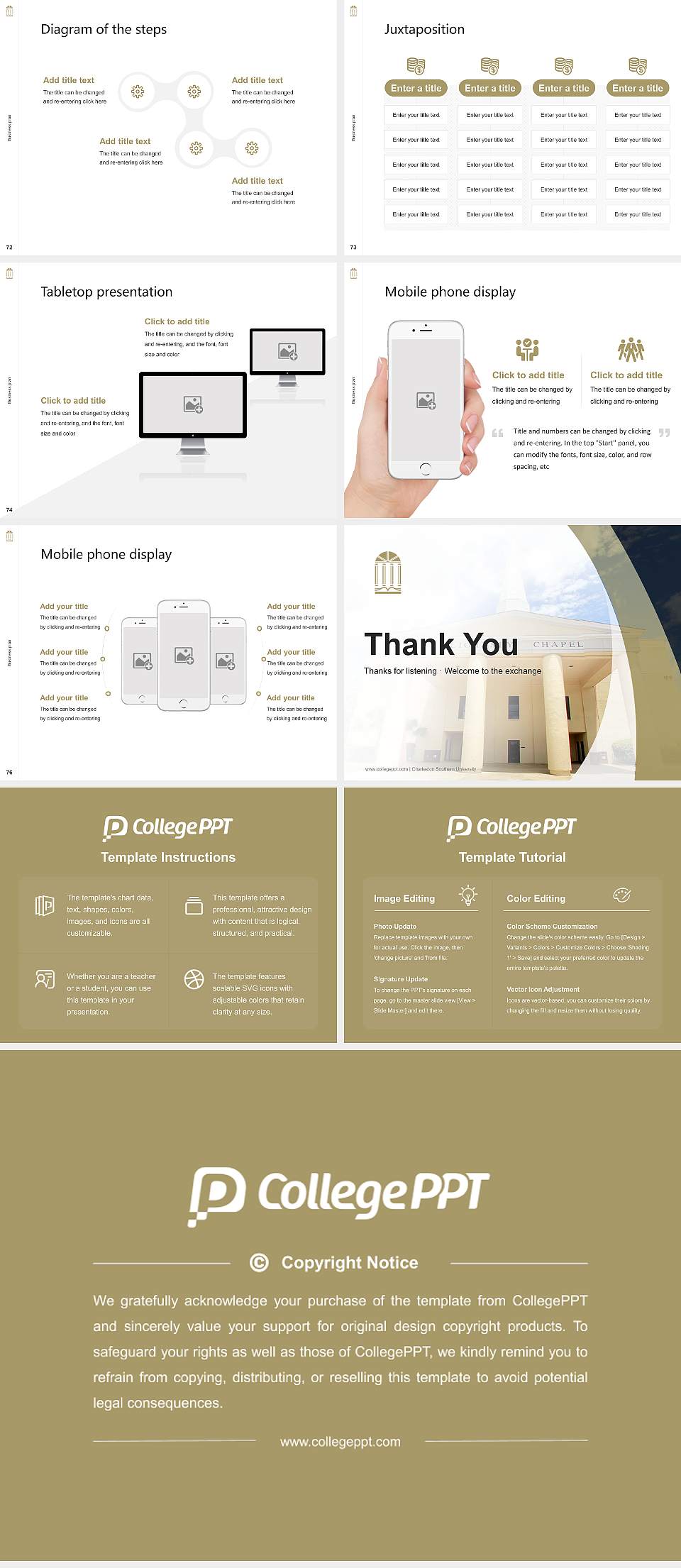 Charleston Southern University Competition/Entrepreneurship Contest PPT Template4:3 ratio PPT effect preview image9