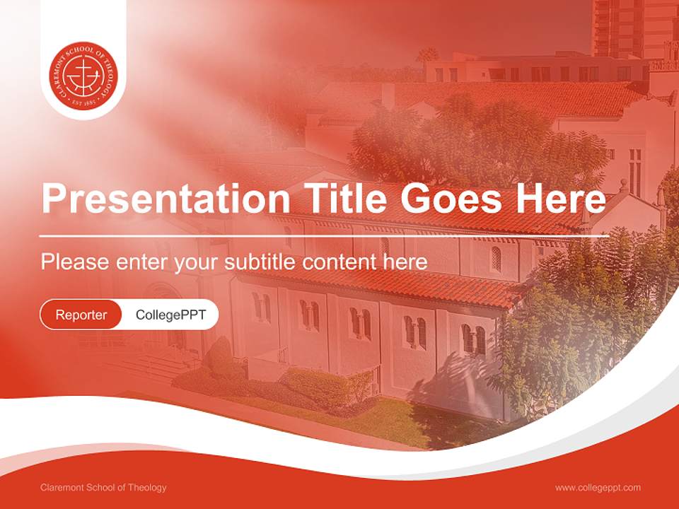 Claremont School of Theology Lecture Sharing and Networking Event PPT Template4:3 ratio PPT effect preview image4