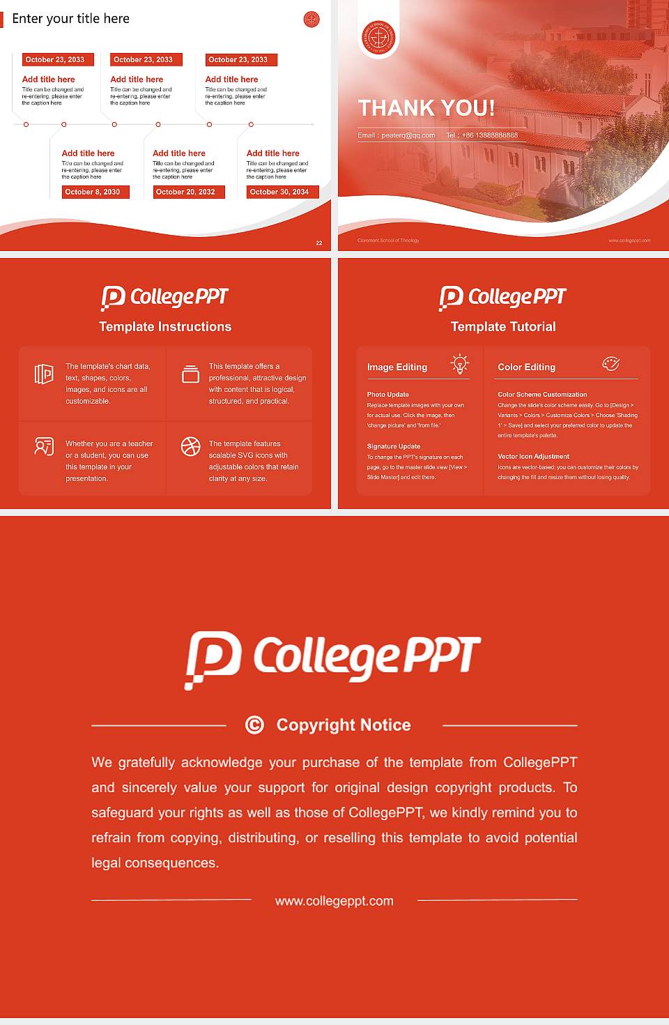 Claremont School of Theology Lecture Sharing and Networking Event PPT Template4:3 ratio PPT effect preview image4
