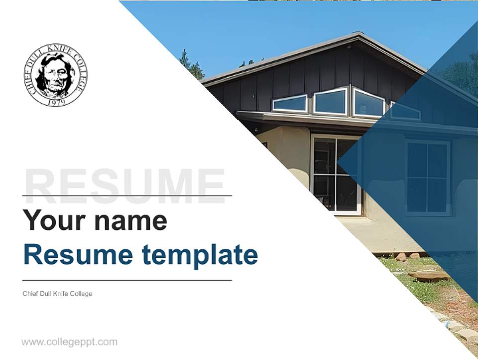 Chief Dull Knife College Resume PPT Template4:3 ratio PPT effect preview image5