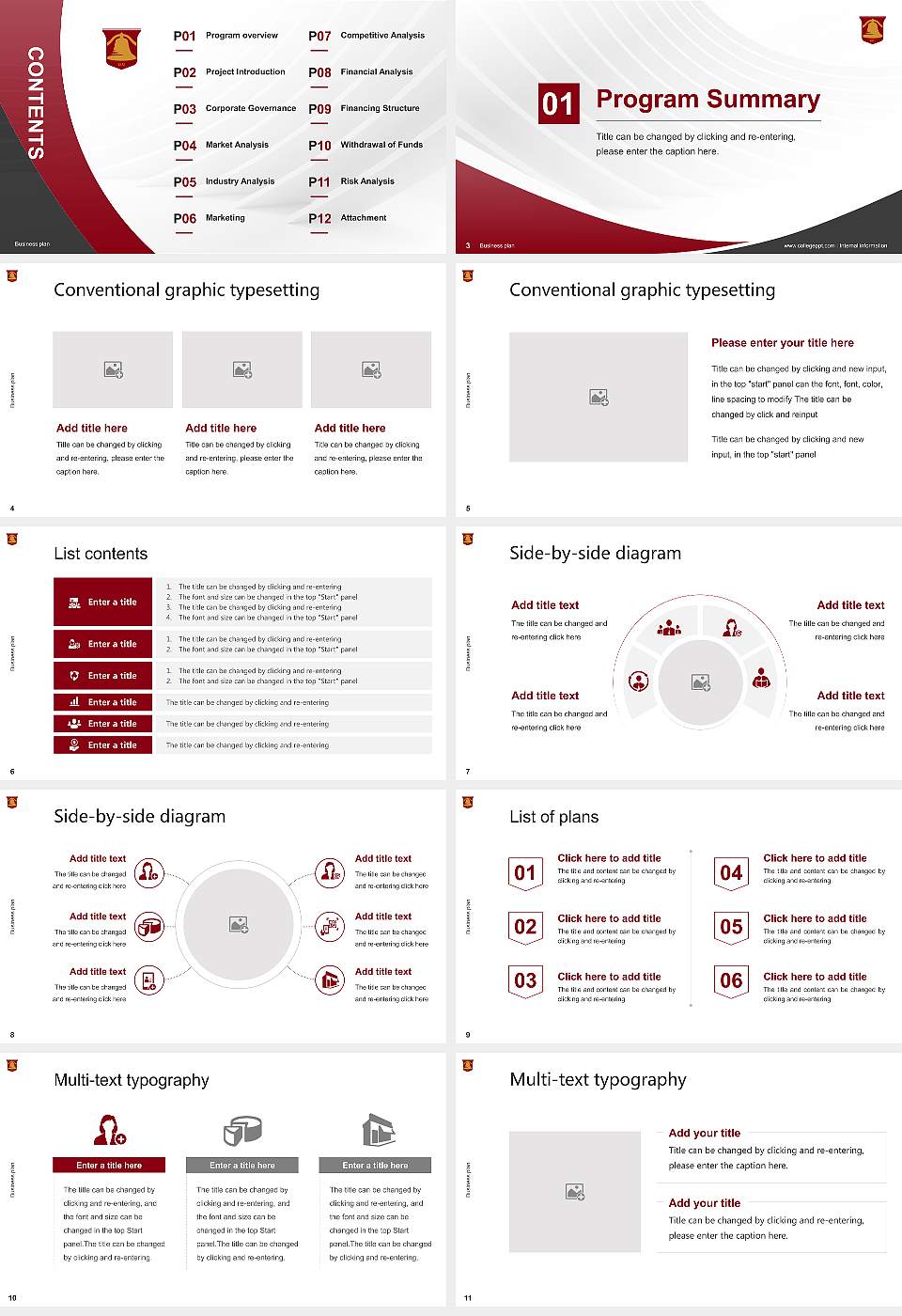 Coe College Competition/Entrepreneurship Contest PPT Template16:9 ratio PPT effect preview image2