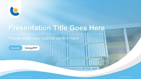 Colegio Universitario De San Juan Lecture Sharing and Networking Event PPT Template