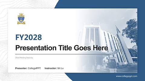 Christ the King Seminary Academic Presentation/Research Findings Report PPT Template