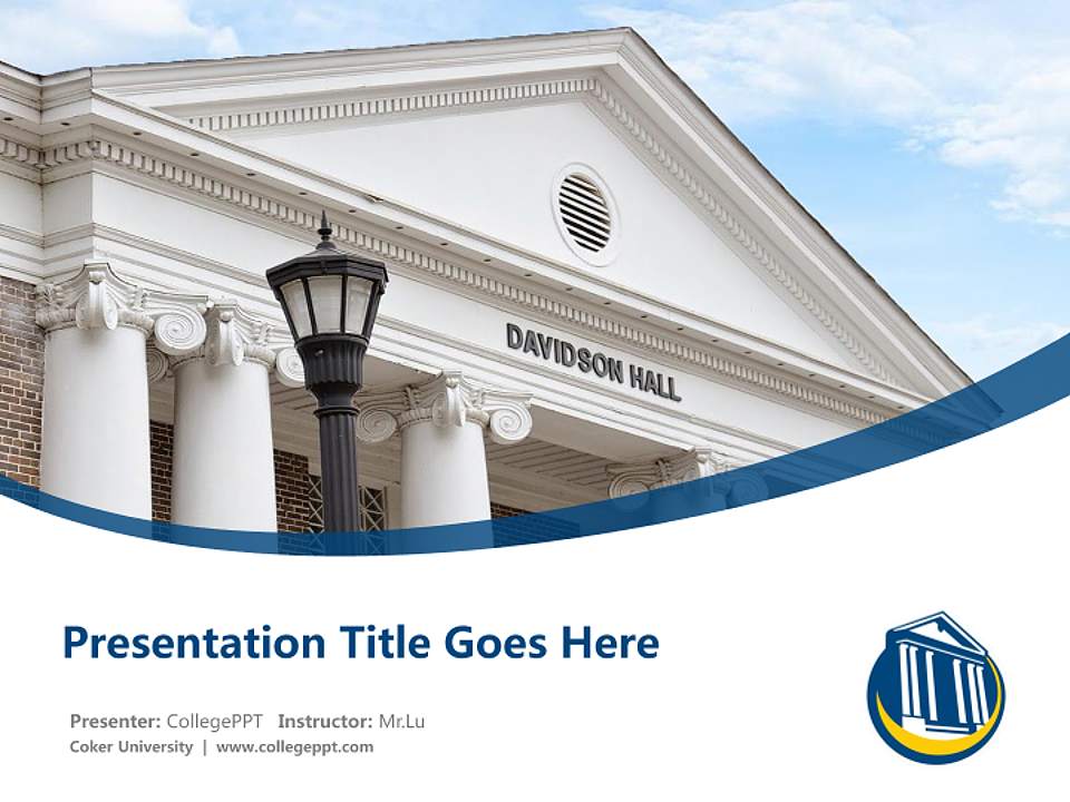 Coker University Course/Courseware Creation PPT Template4:3 ratio PPT effect preview image5