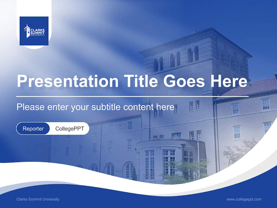 Clarks Summit University Lecture Sharing and Networking Event PPT Template4:3 ratio PPT effect preview image4