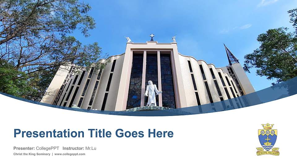 Christ the King Seminary Course/Courseware Creation PPT Template16:9 ratio PPT effect preview image