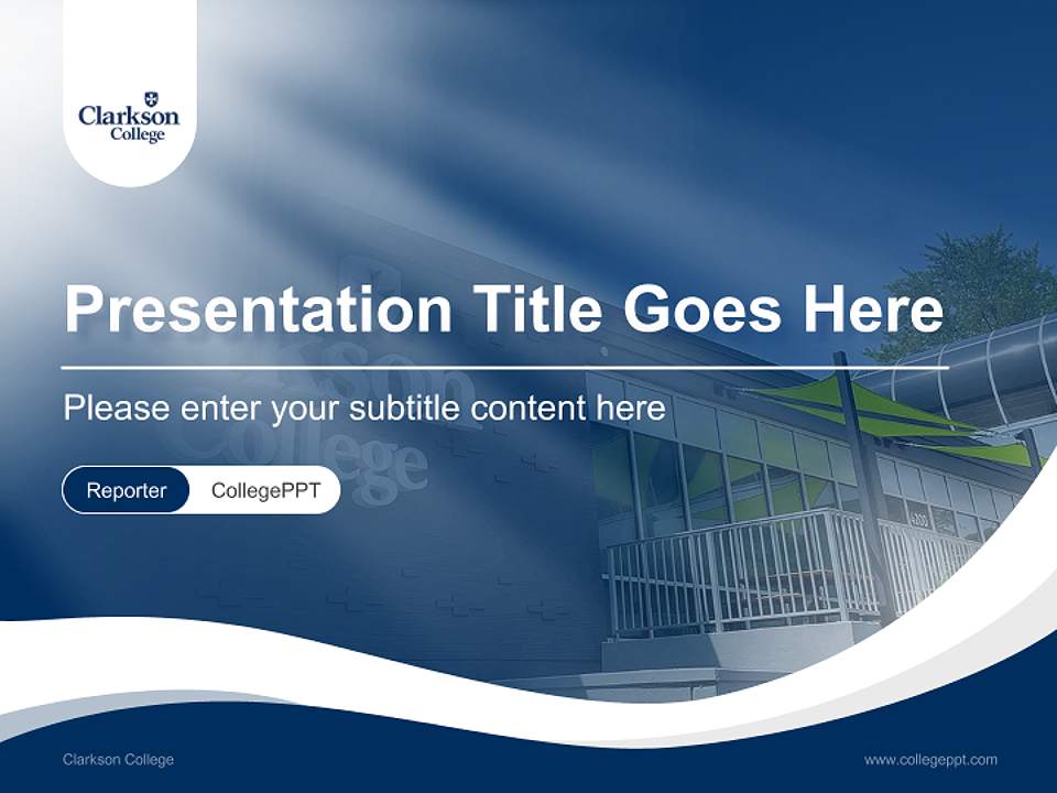 Clarkson College Lecture Sharing and Networking Event PPT Template4:3 ratio PPT effect preview image4