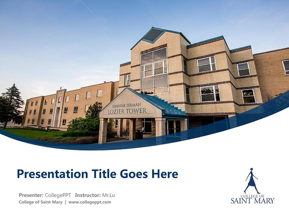 College of Saint Mary Course/Courseware Creation PPT Template4:3 ratio PPT effect preview image5
