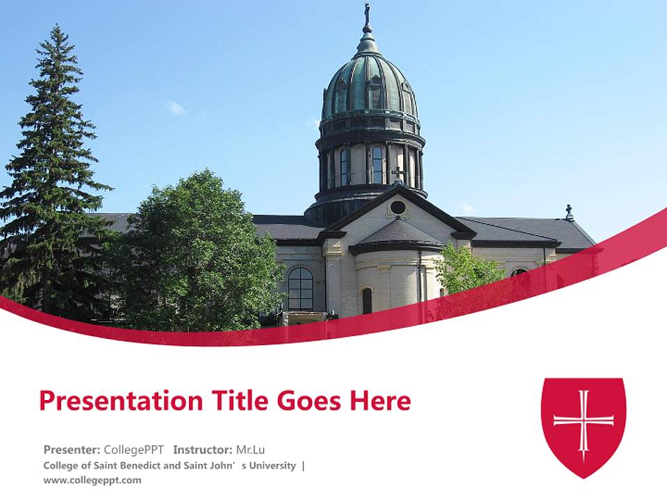 College of Saint Benedict and Saint John’s University Course/Courseware Creation PPT Template4:3 ratio PPT effect preview image5