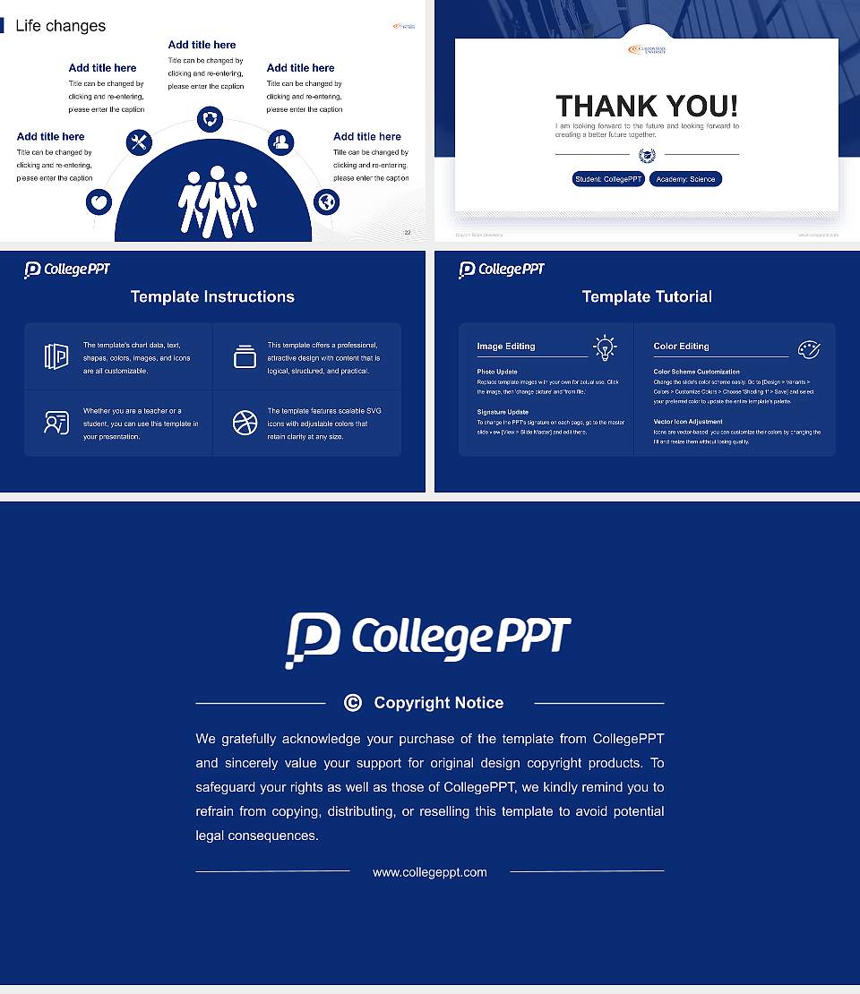 Clayton State University National Scholarship Defense PPT Template16:9 ratio PPT effect preview image4