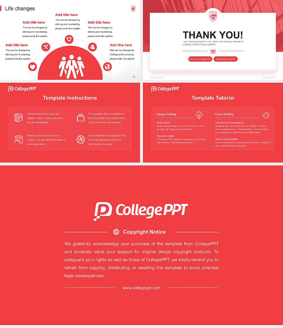 Chestnut Hill College National Scholarship Defense PPT Template16:9 ratio PPT effect preview image4