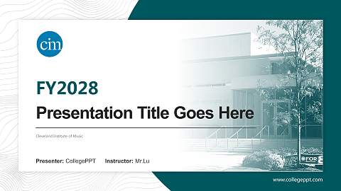 Cleveland Institute of Music Academic Presentation/Research Findings Report PPT Template