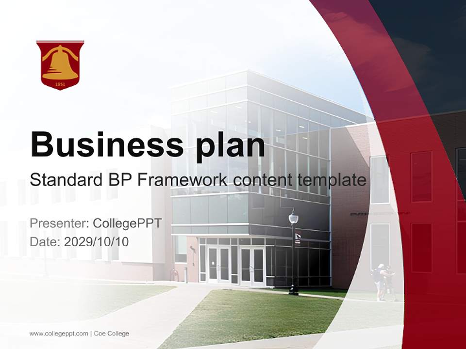 Coe College Competition/Entrepreneurship Contest PPT Template4:3 ratio PPT effect preview image9