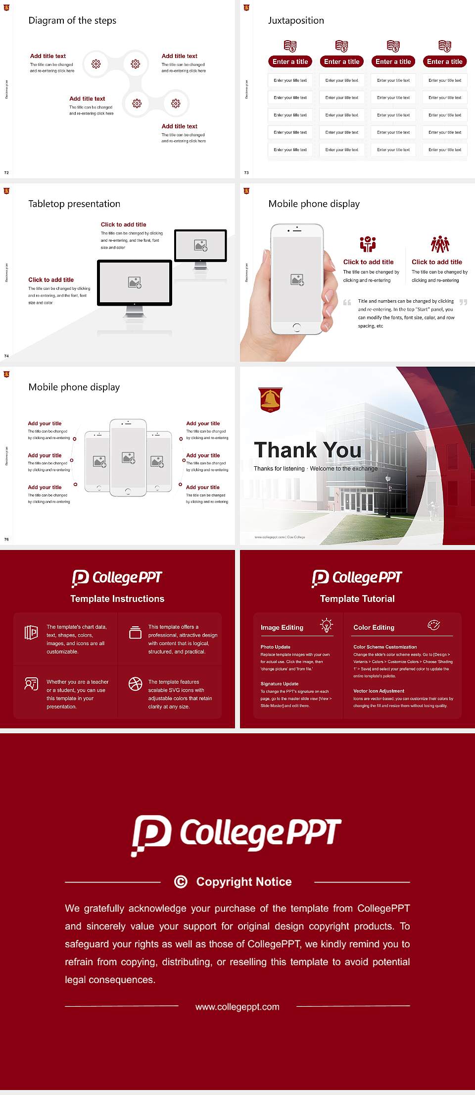 Coe College Competition/Entrepreneurship Contest PPT Template4:3 ratio PPT effect preview image9