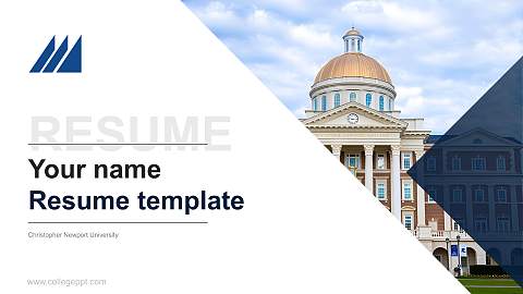 Christopher Newport University Resume PPT Template