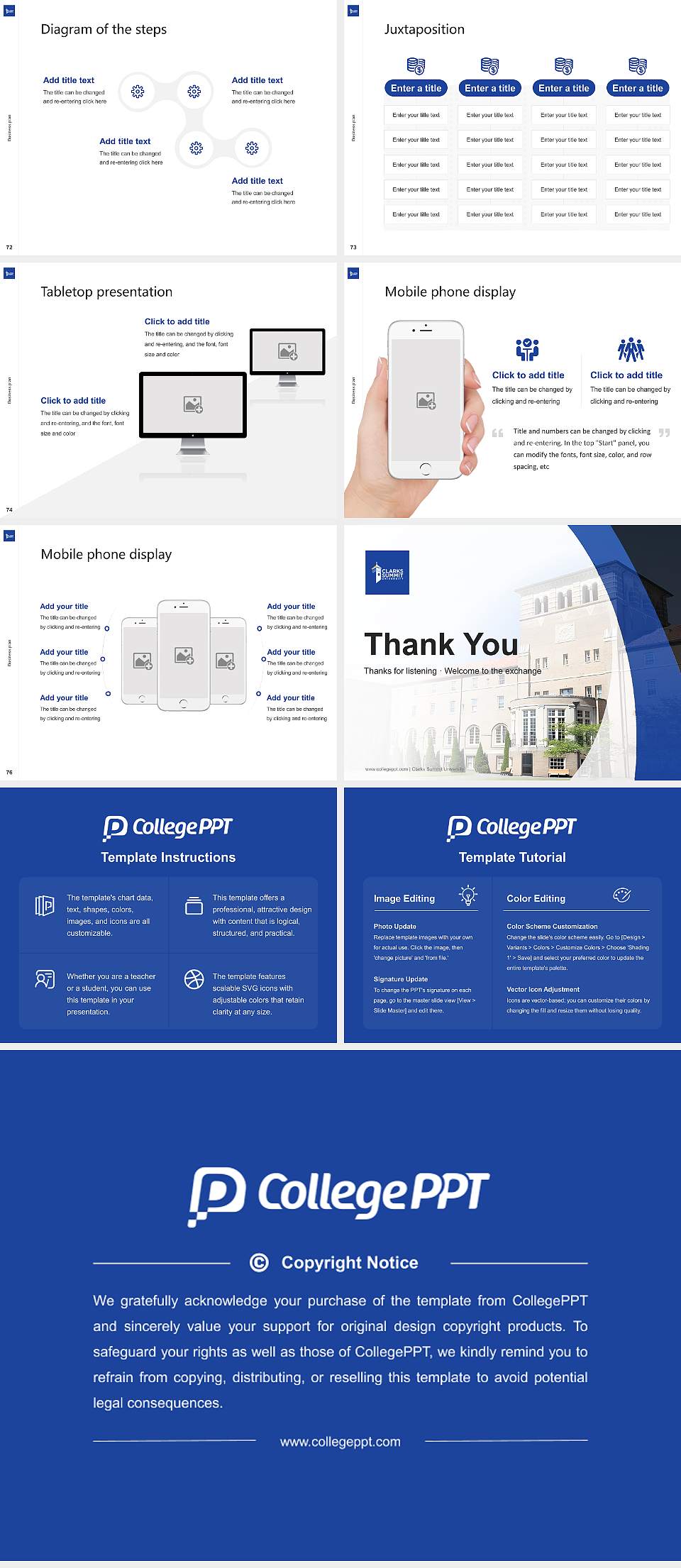 Clarks Summit University Competition/Entrepreneurship Contest PPT Template4:3 ratio PPT effect preview image9