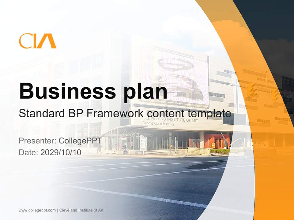 Cleveland Institute of Art Competition/Entrepreneurship Contest PPT Template4:3 ratio PPT effect preview image9
