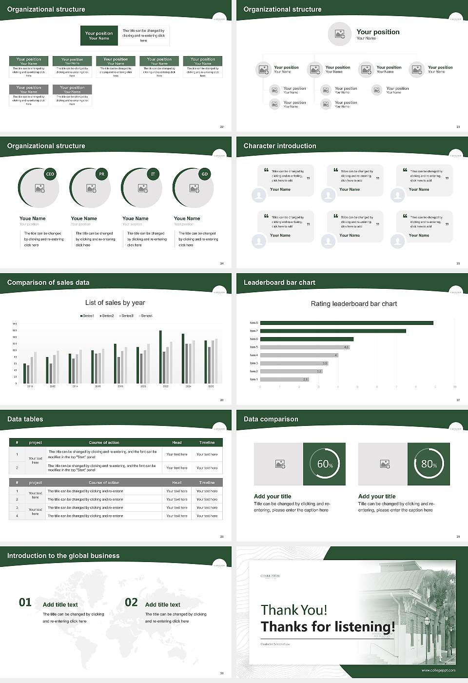 Charleston School of Law Academic Presentation/Research Findings Report PPT Template16:9 ratio PPT effect preview image4