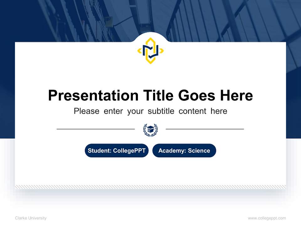 Clarke University National Scholarship Defense PPT Template4:3 ratio PPT effect preview image4