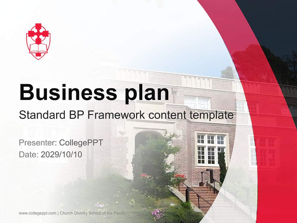 Church Divinity School of the Pacific Competition/Entrepreneurship Contest PPT Template4:3 ratio PPT effect preview image9