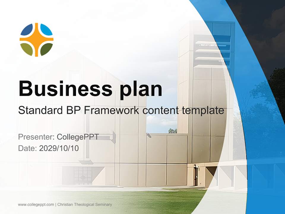 Christian Theological Seminary Competition/Entrepreneurship Contest PPT Template4:3 ratio PPT effect preview image9