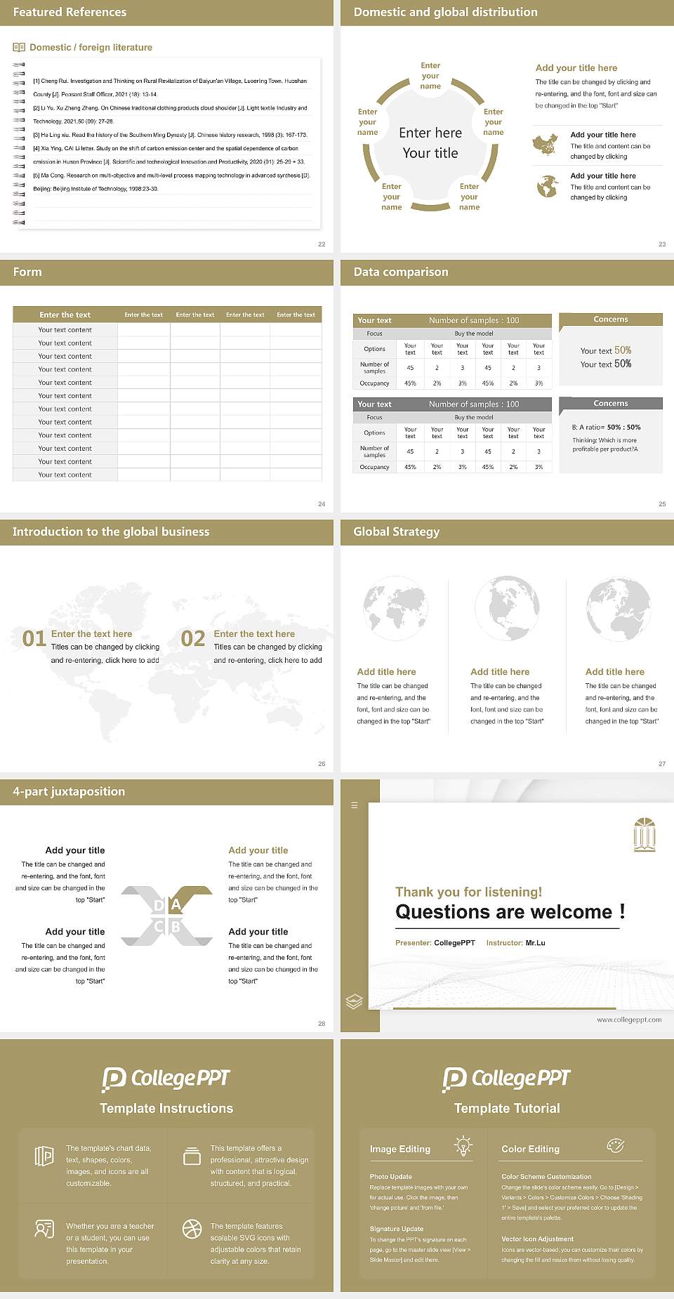 Charleston Southern University Thesis Proposal/Graduation Defense PPT Template4:3 ratio PPT effect preview image4